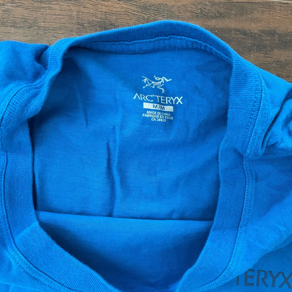 Men’s Arc’Teryx Arc'Word T-Shirt SS | Blue /| Size med - Picture 3 of 3